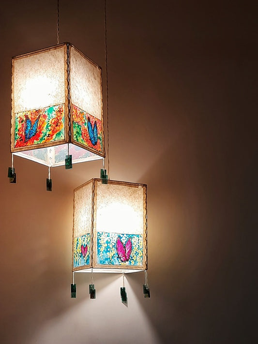 hand painted hanging lamps ideal gift for all occasions