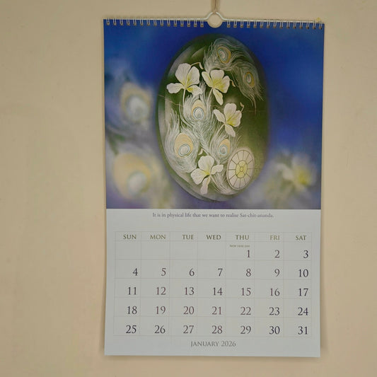 Visionary Art Wall Calendar 2026 - Multi-Shaded and Hand-Painted with Quotes