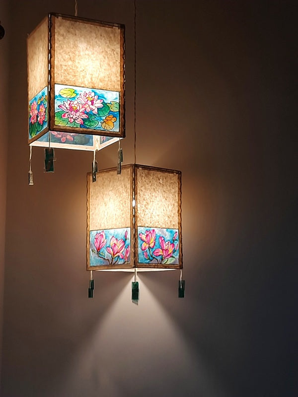 banana fiber handmade paper hanging lampshades