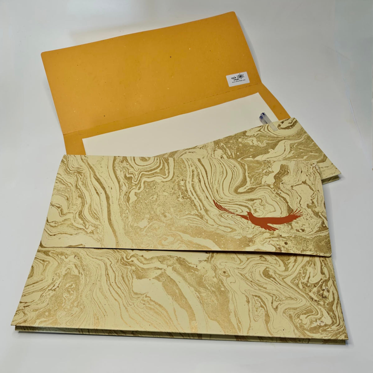 handmade paper marbled folder