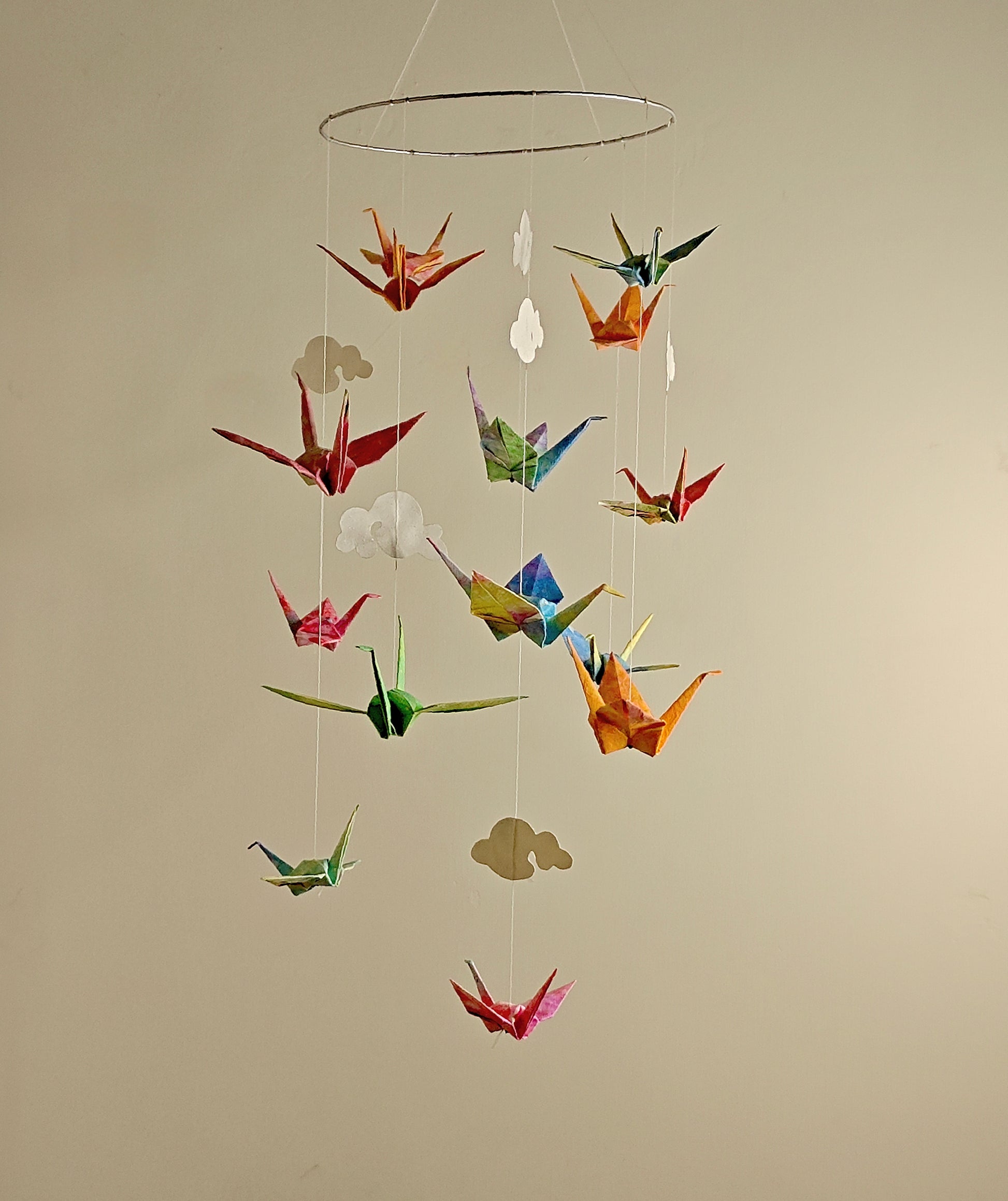 unique origami art mobile hanging for babies