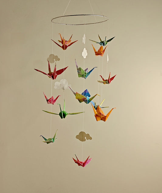 unique origami art mobile hanging for babies