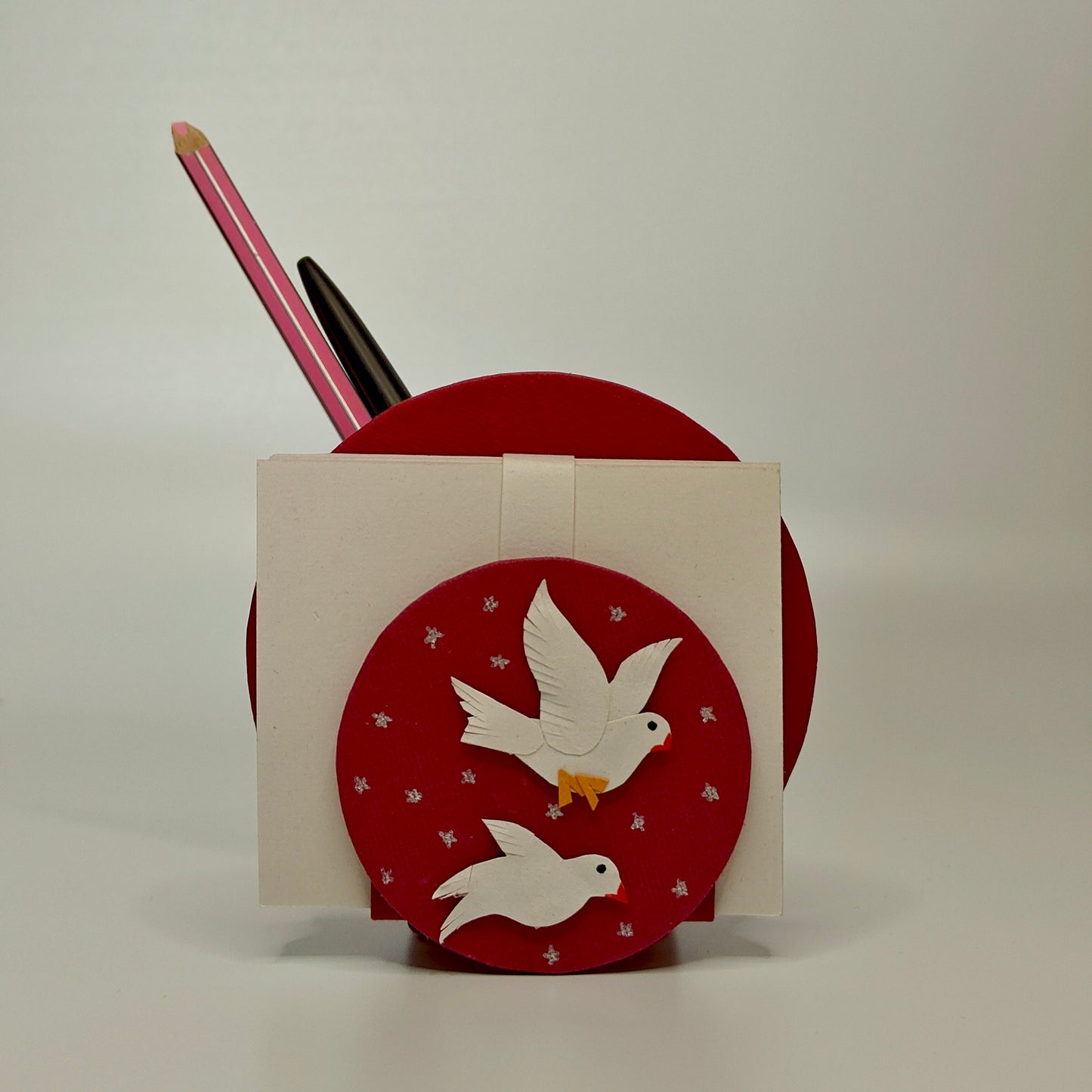 dove origami motif chit holder for children