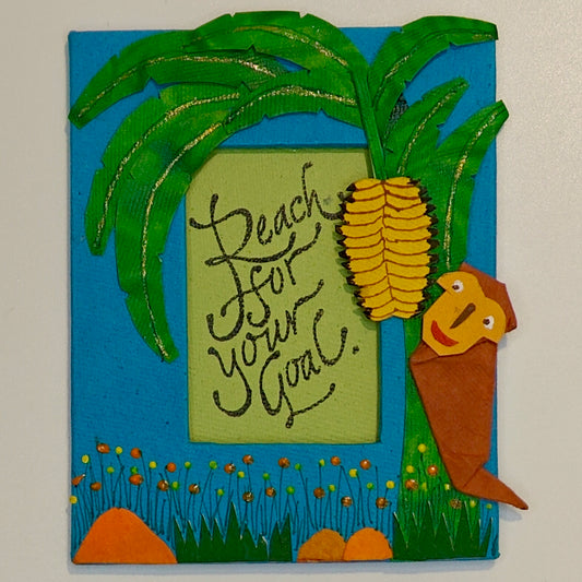 monkey designed quotation magnetic decor for children