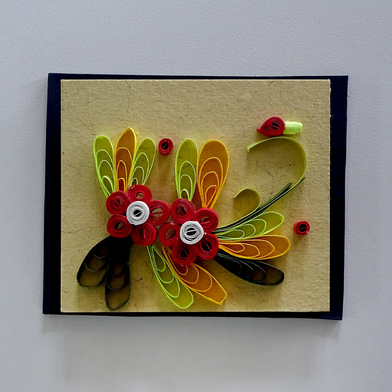handmade paper quilling craft magnetic decor