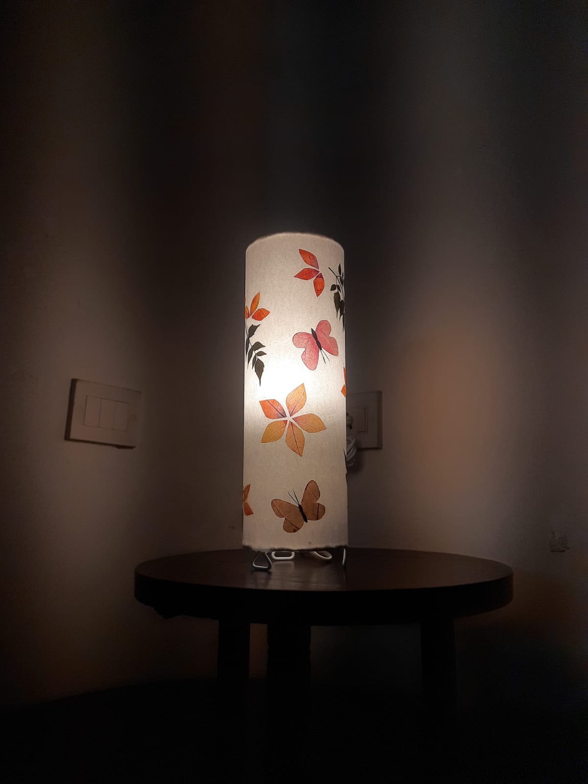 Flowers & Butterflies Artistic Table Lamp
