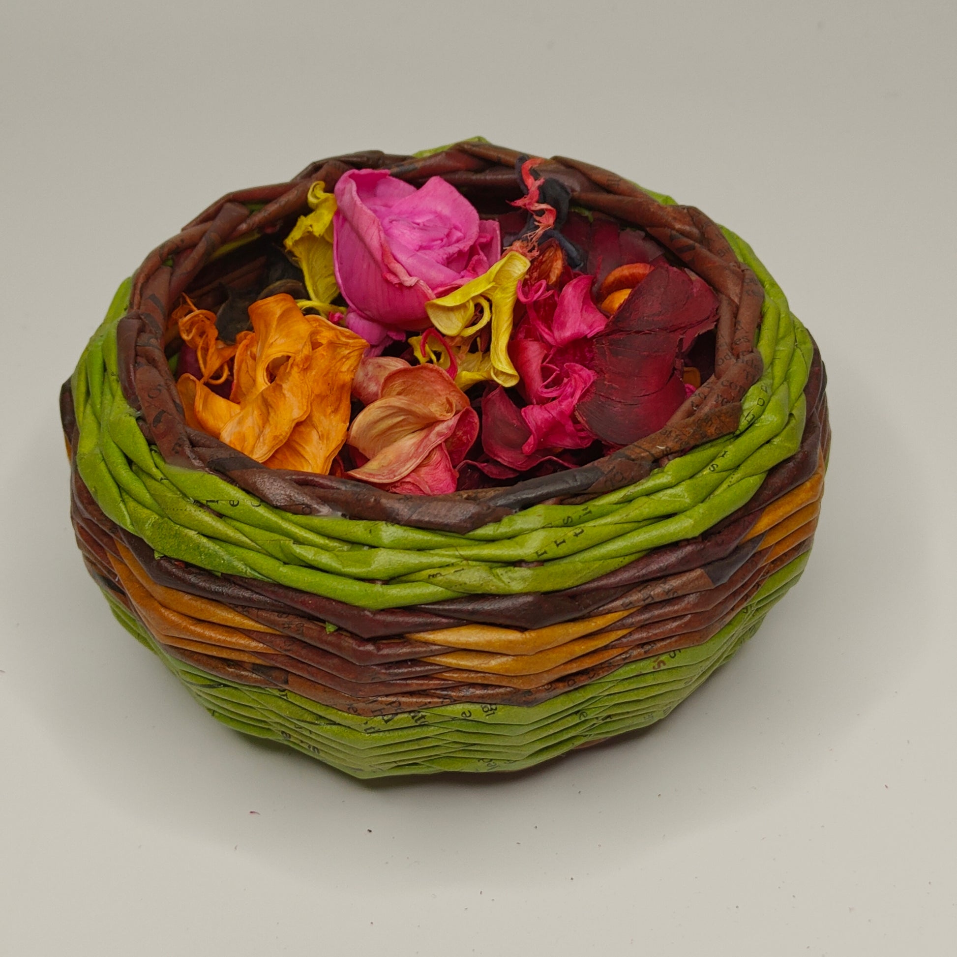 hand woven muti usage recycled basket by navavihan pondicherry