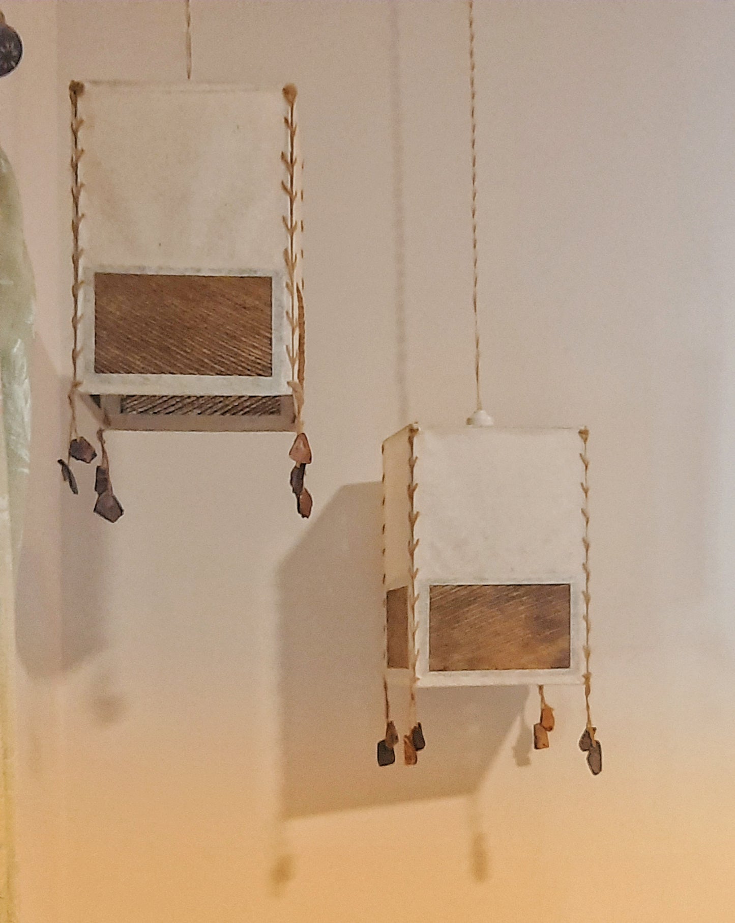 Hanging Lampshade with Natural Coconut Mesh