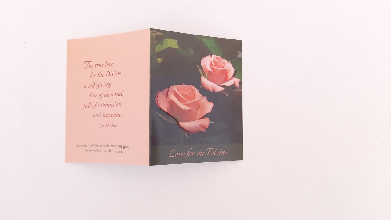 3D cutout card of Roses - Love for the Divine.