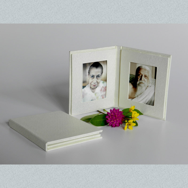 Foldable Mini Photo Frame - complete with photos of The Mother and Sri Aurobindo