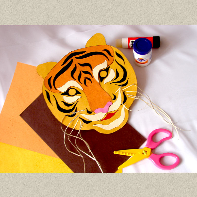 Tiger Mask - DIY Art and Craft Kit for Children of Ages 7 & above –
