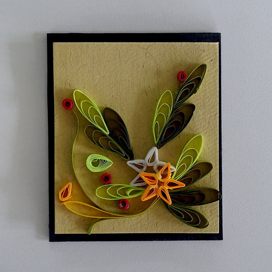 Magnetic Décor with Quilled Floral Design - 3