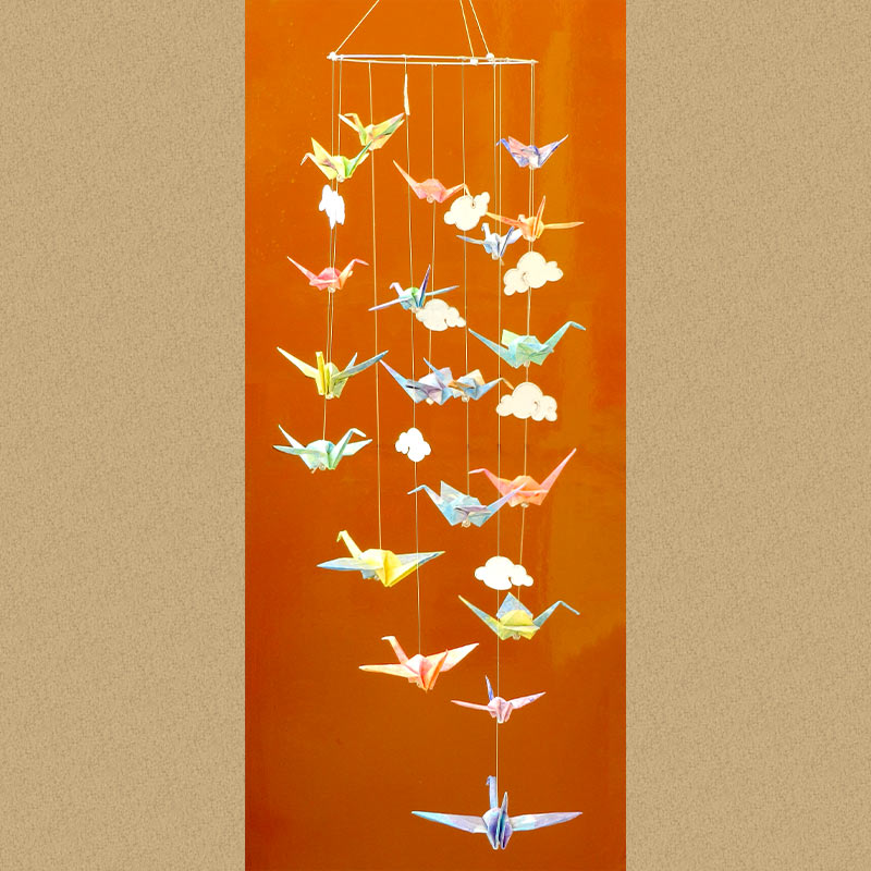origami mobile hanging for toddlers