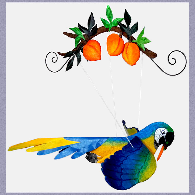 Macaw - Mobile Decor Handcrafted out of paper pulp and hand painted