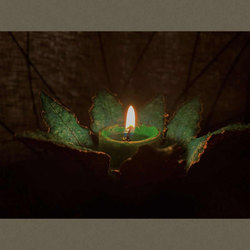 Flower Candle Stand made with Wood-Free Paper Pulp