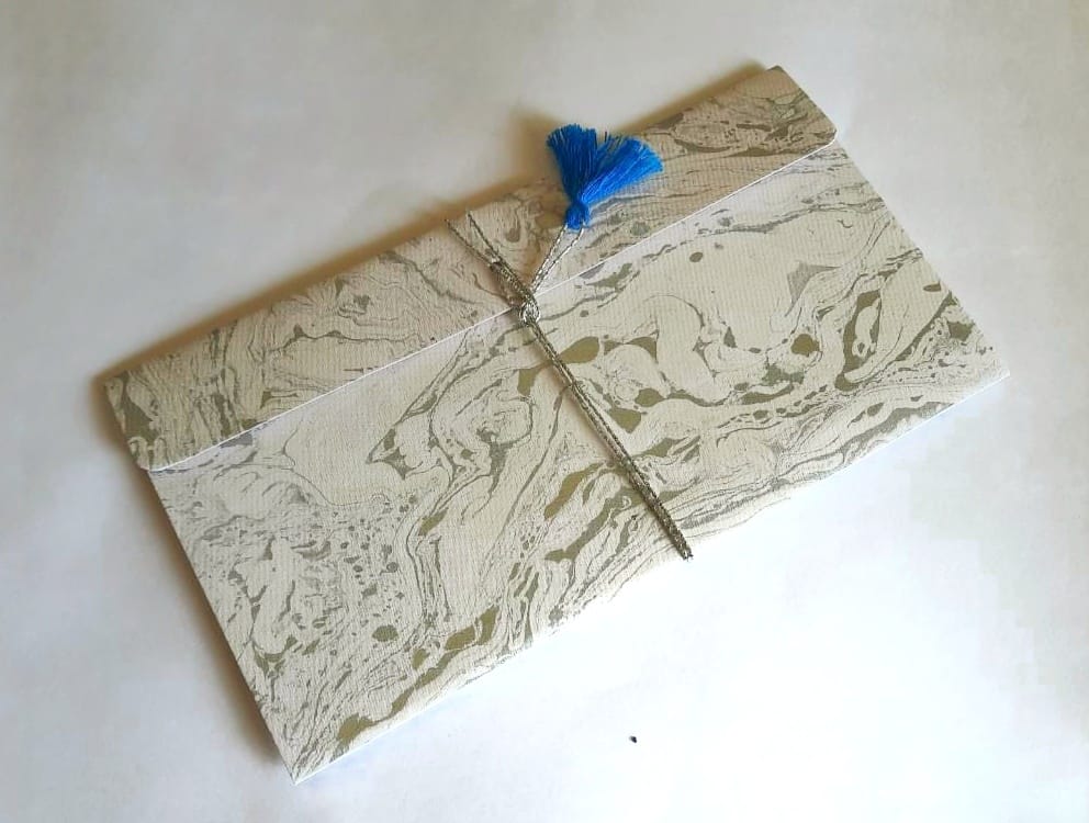 Handmade Paper Marbled Gift Envelopes