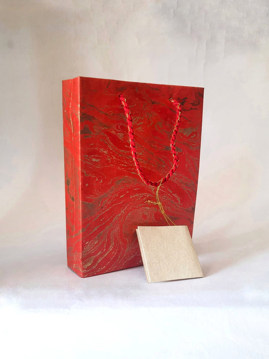 Sustainable Marbled Paper Small Gift Bags