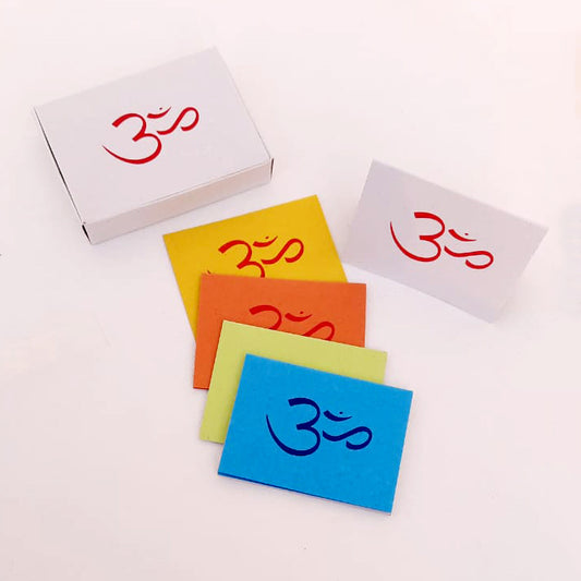 multi-purpose notelets. natural paper set of 10 assorted colours gift cards ideal for all occasions.