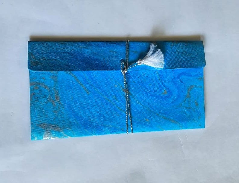 Handmade Paper Marbled Gift Envelopes