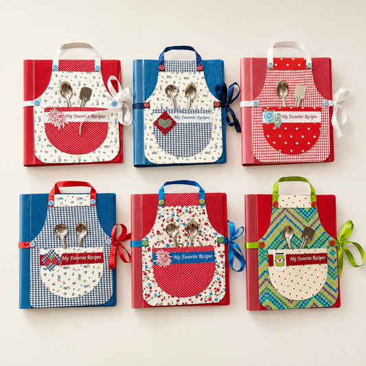 Kitchen Stories - Colorful Fabric Art Recipe Binder