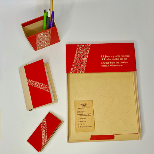 handmade paper office desk organizer for all ages