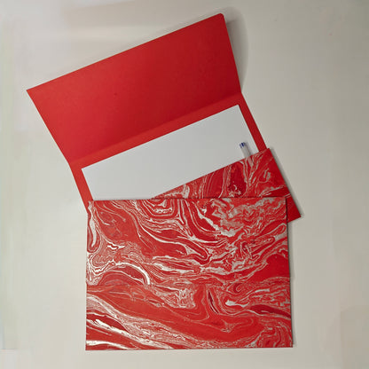 Marbled Handmade Paper Dockets - Vibrant Document Organizer