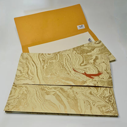 handmade paper marbled folder
