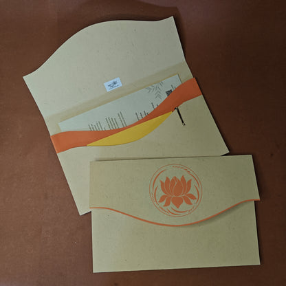 Orange Handmade Paper Lotus Docket