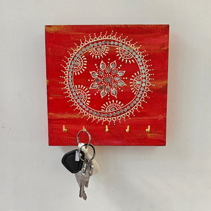 Traditional Lippan Art Wall-Mount Key Holder