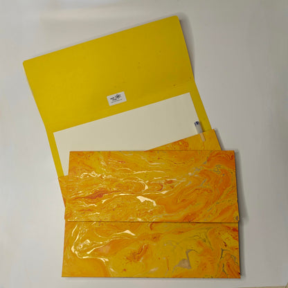 Marbled Handmade Paper Dockets - Vibrant Document Organizer