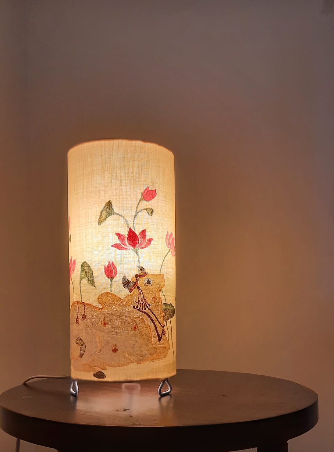 The Pichwai Tales Hand-painted Table Lamp