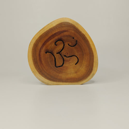 Om Wood Art Handmade Natural