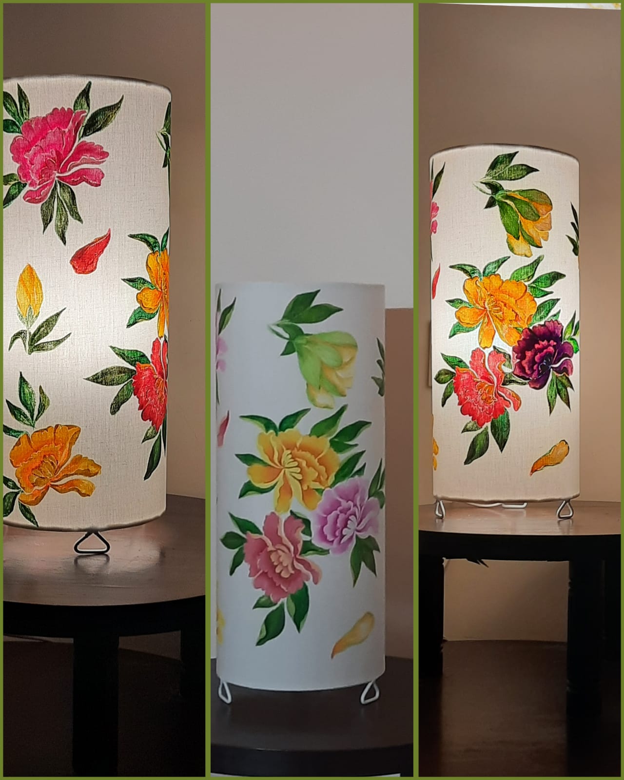 Conscious Handpainted Flowers Table Lamp