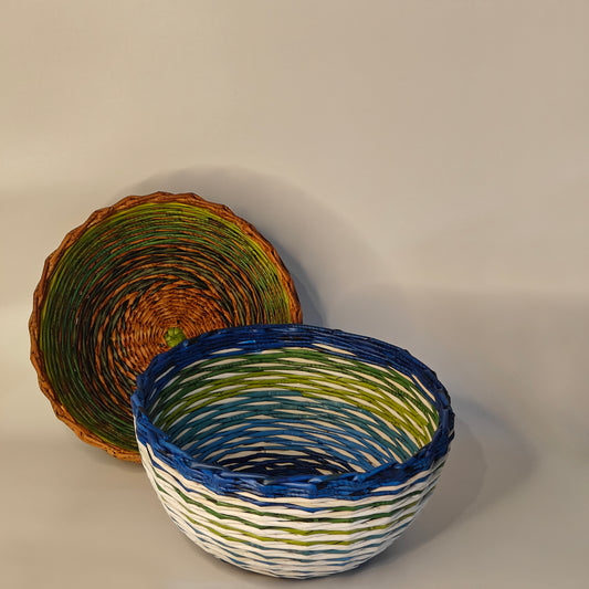 hand woven muti usage recycled basket by navavihan