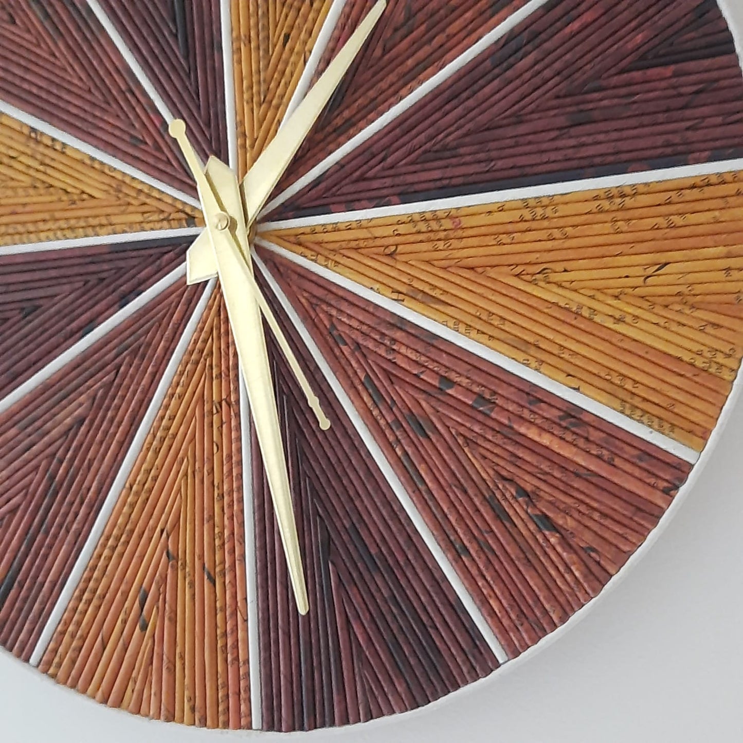 Sustainable Earthy Brown Repurposed Wall Clock