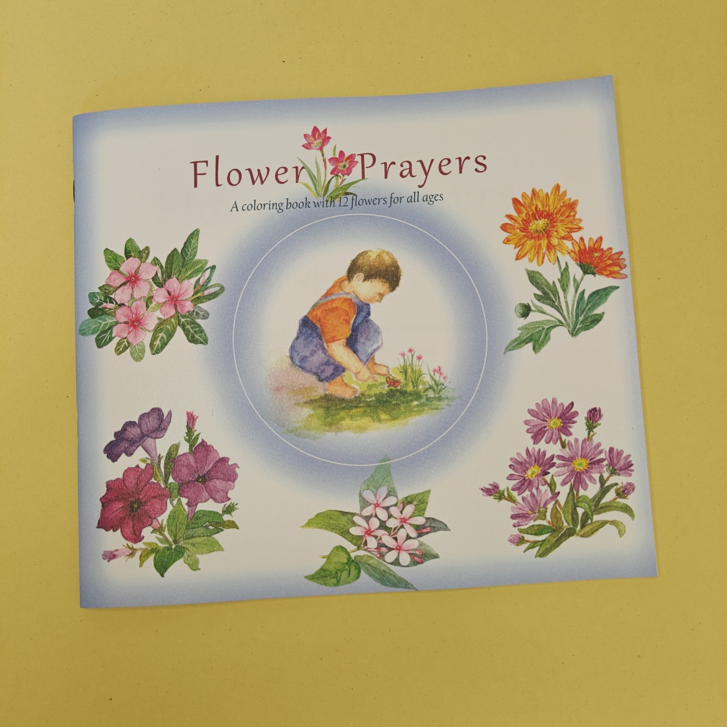 children's coloring book titled 'Flower Prayers' 