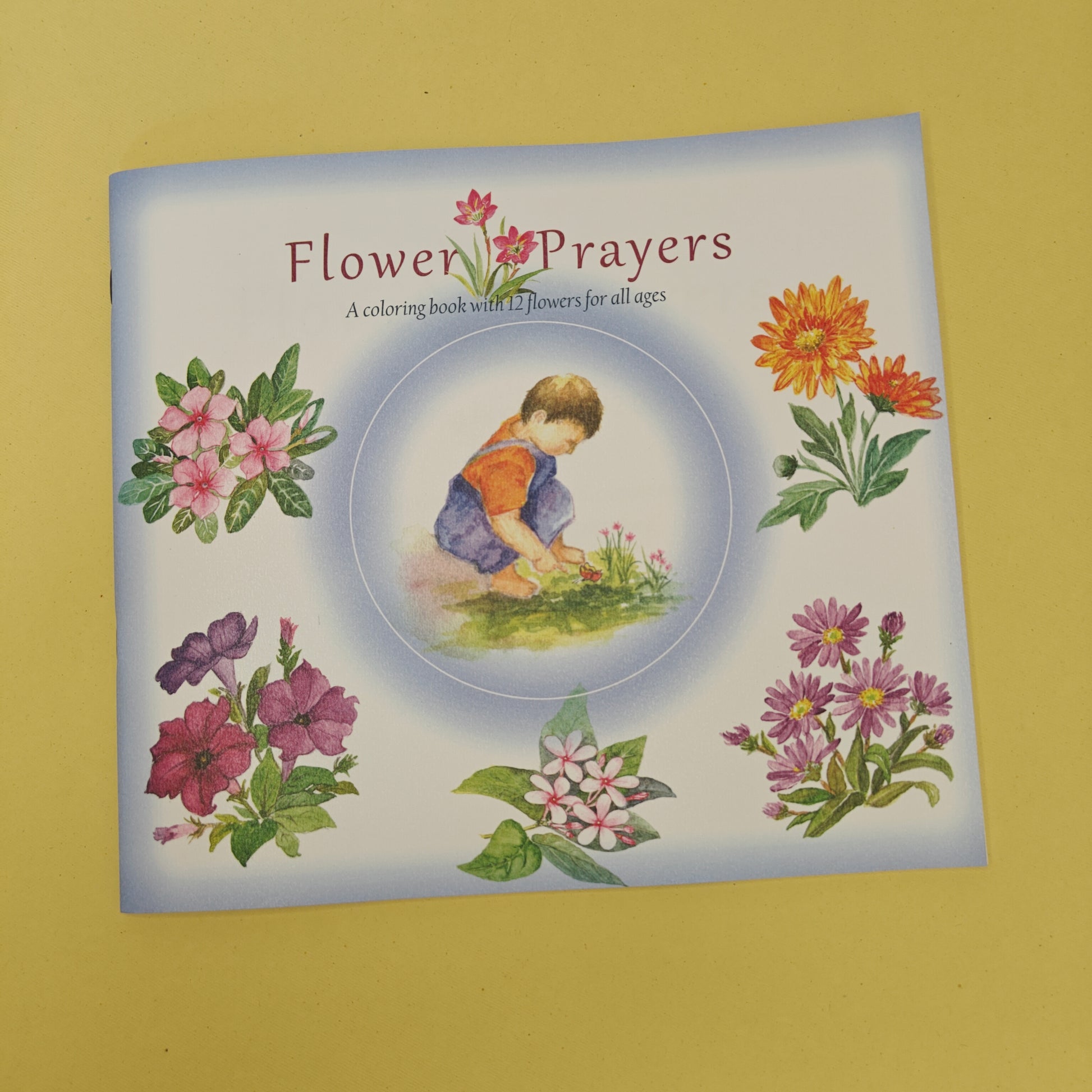children's coloring book titled 'Flower Prayers' 
