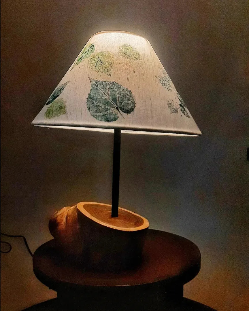 Hand-painted Tropical Leaves Table Lamp