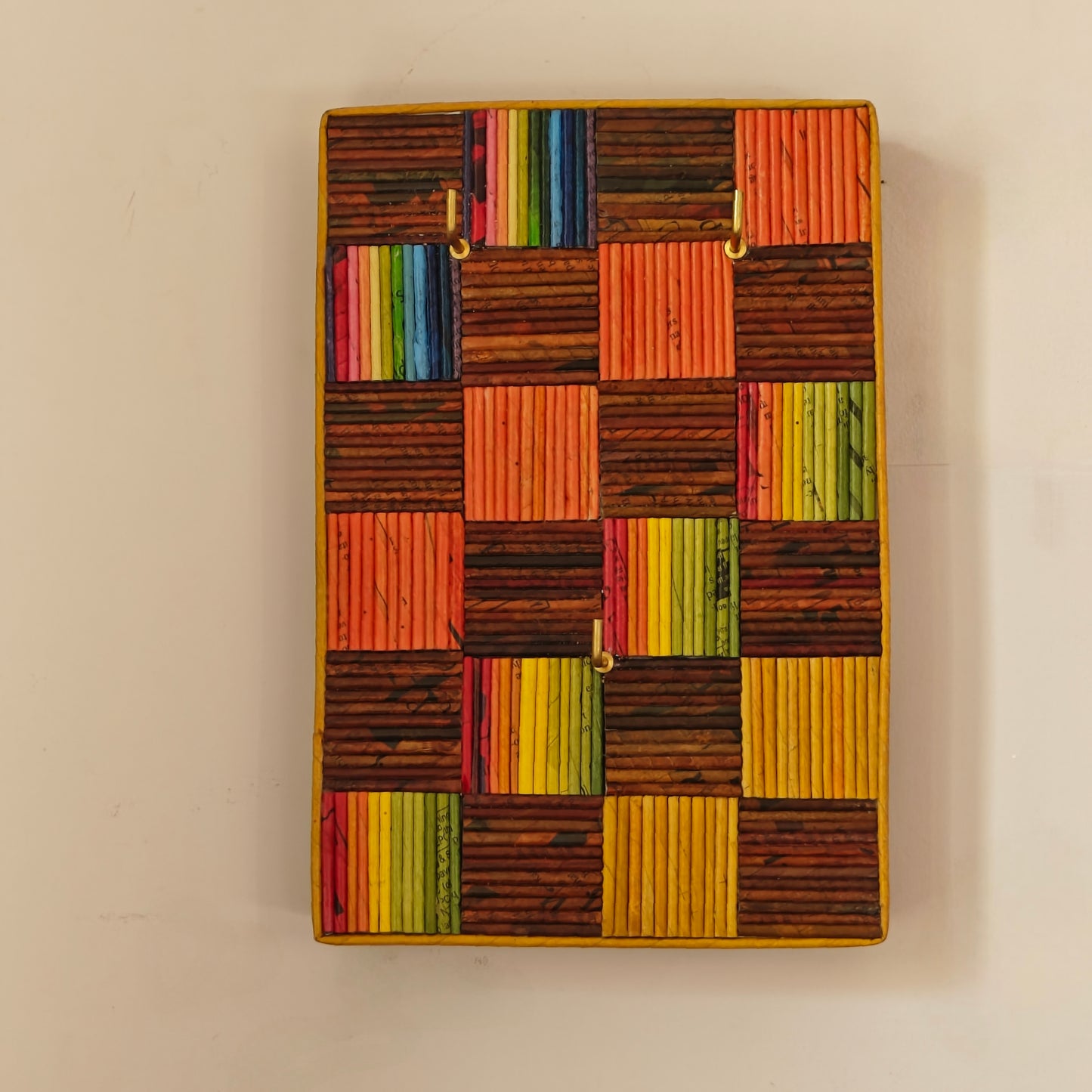 multicolor waste newspaper creation by nava vihan