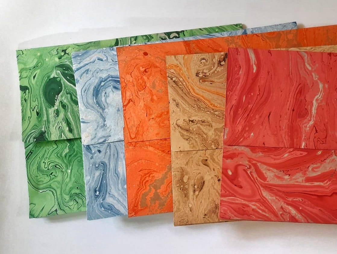 Marbled Dockets in Handmade Paper