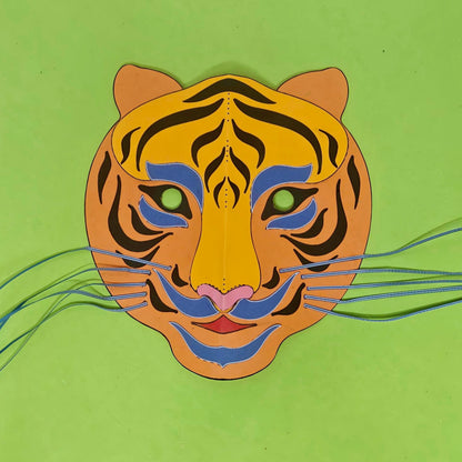 tiger head decorative art and craft paper mask making kit
