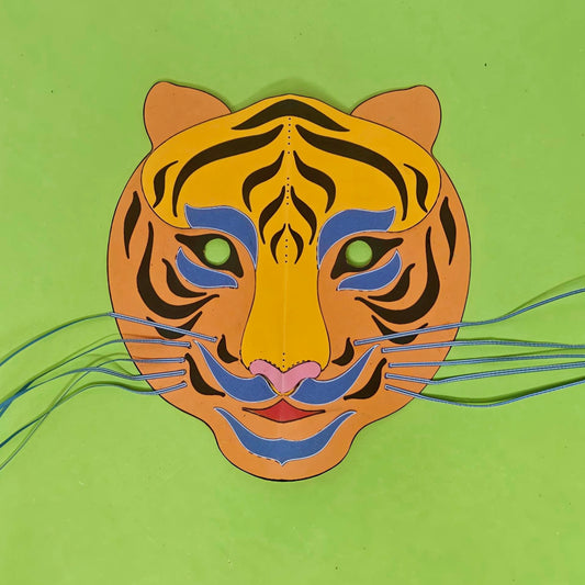 tiger head decorative art and craft paper mask making kit