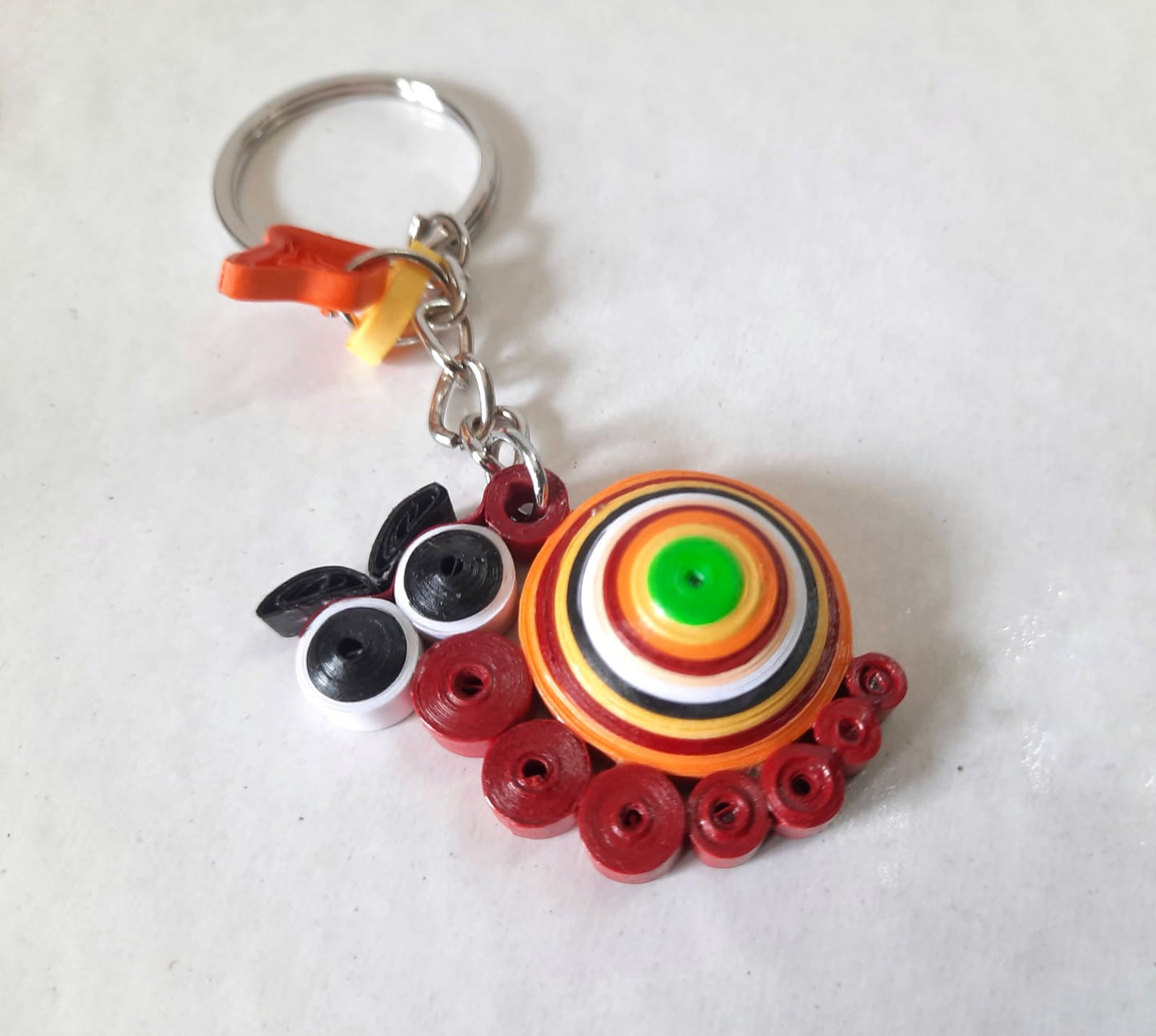 Snail Paper Quilled Fun Designed Keychain