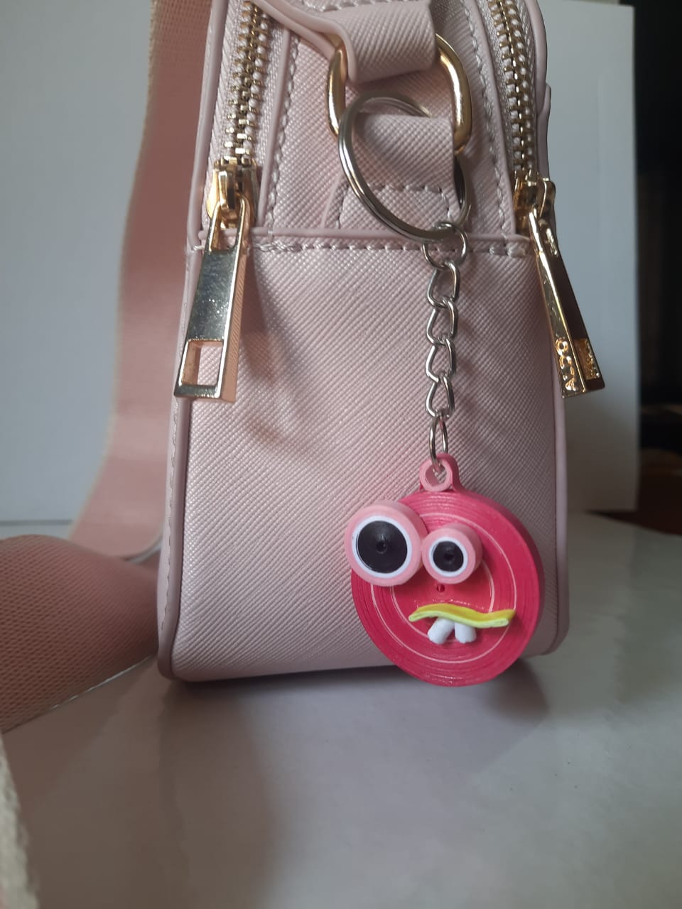 Funny Face Paper Quilled Handmade Keychain