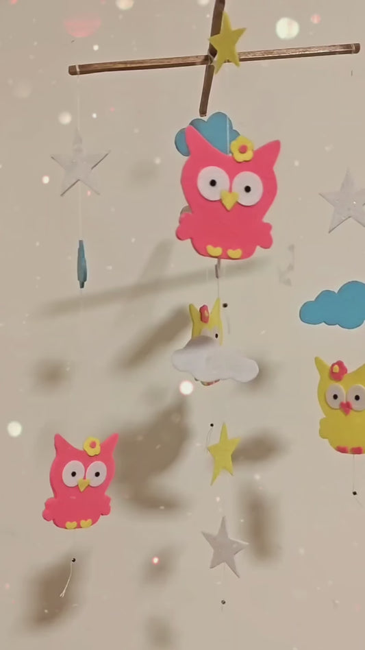 Baby Mobile - Hanging decor for Babies in Brightly Coloured Designs