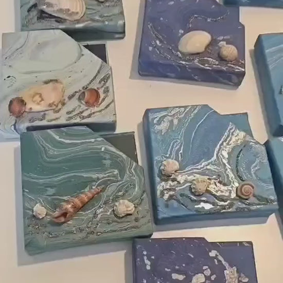 handmade paper crafted eco friendly fridge magnets