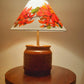 Hand Painted Lamp Shade with Ceramic Base