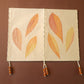 Hanging Lampshade with Painted Natural Champa Leaves
