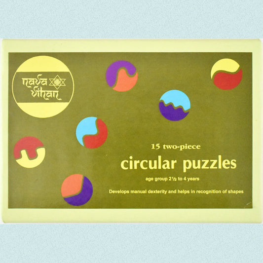 Circular Puzzle for Toddlers to Develop Manual Dexterity and Shape Recognition