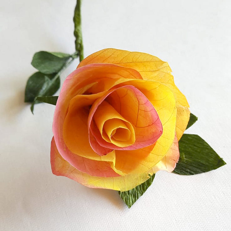 Flower Stalks - Handcrafted Lovely Roses in beautiful shades of Yellow and Pink